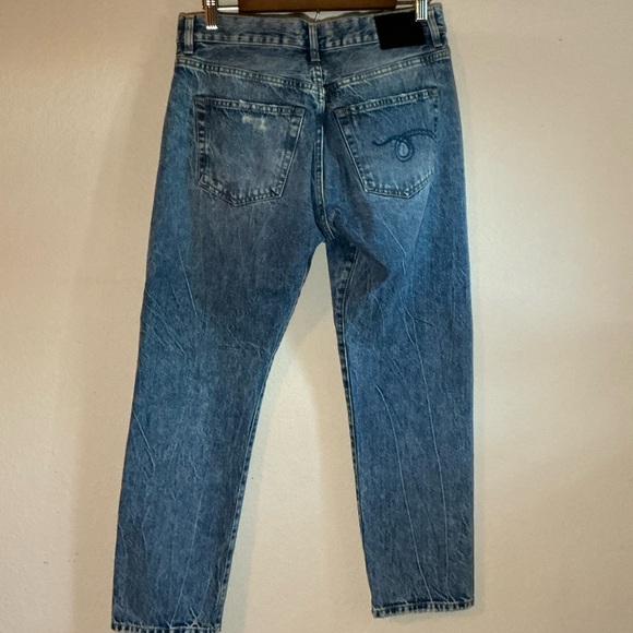 R13 Crossover Cropped Jeans Size 13/23 - Picture 7 of 7